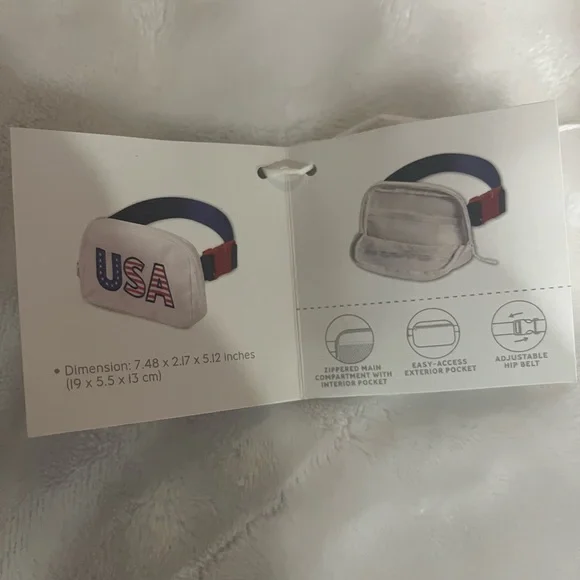 USA Themed White Belt  Bag - Picture 5 of 6